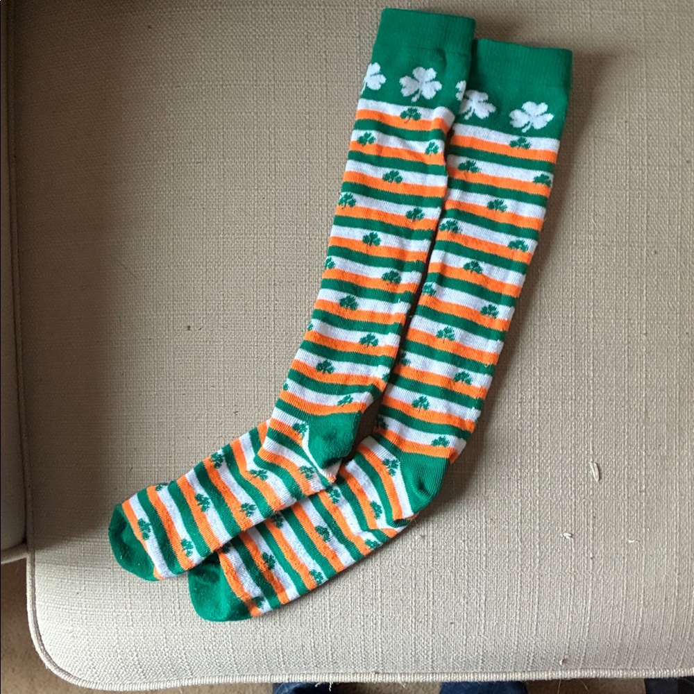 St. Patrick’s Day- Clover and Striped Socks